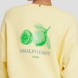 JoyLab Almafi Coast, Italy Lime Graphic Relaxed Fit Sweatshirt